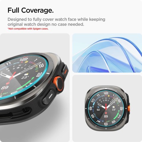 Szkło hartowane z ramką montażową na Samsung Galaxy Watch Ultra 47 mm - 2 szt.