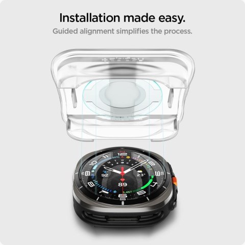 Szkło hartowane z ramką montażową na Samsung Galaxy Watch Ultra 47 mm - 2 szt.