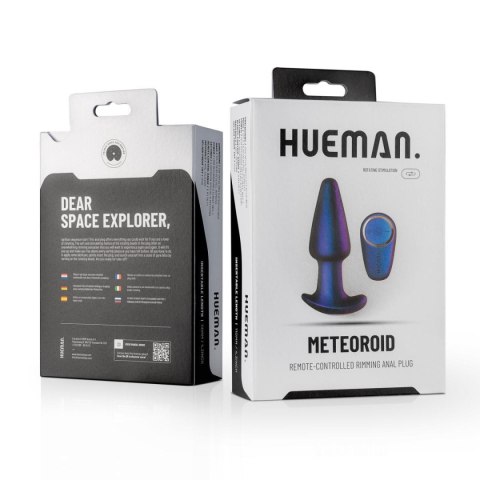 Korek analny Hueman Meteoroid fioletowy z pilotem USB