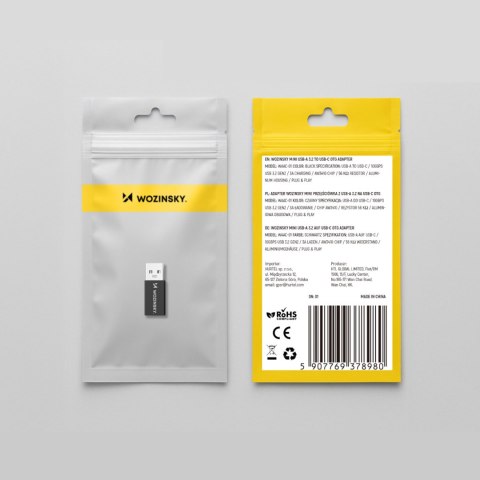 Adapter przejściówka USB-A - USB-C OTG - czarny