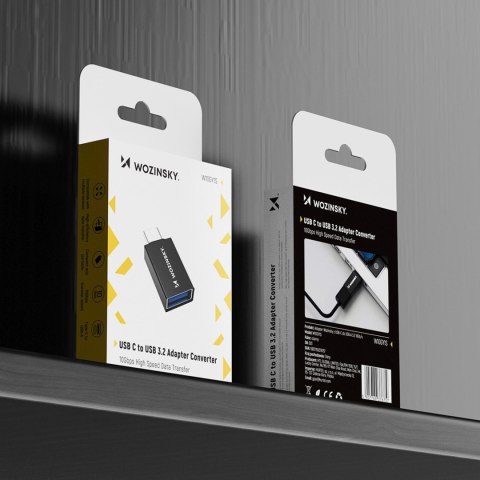 Adapter przejściówka USB-C - USB-A 10Gb/s - czarny