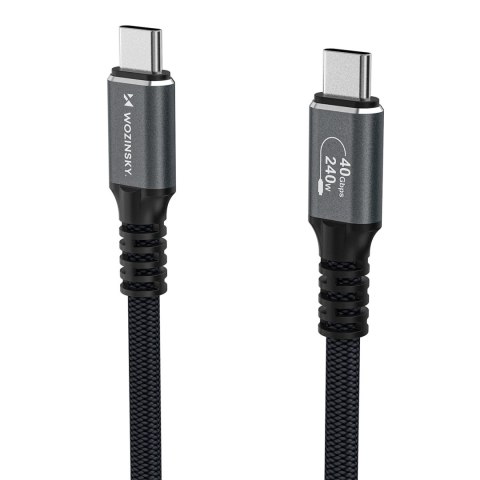 Kabel przewód Thunderbolt 4 USB-C 240W 4K 1m - czarny