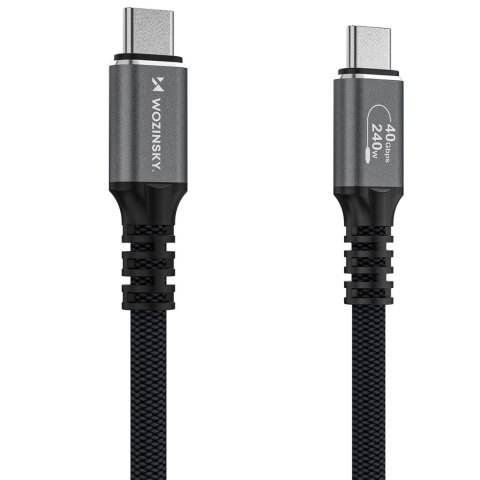 Kabel przewód Thunderbolt 4 USB-C 240W 4K 1m - czarny