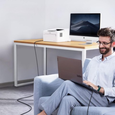 Kabel przewód do drukarki skanera USB-B - USB-A 480Mb/s 2m - czarny