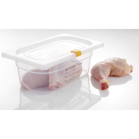 Klipsy do pojemników do żywności HACCP 12 szt. - żółte