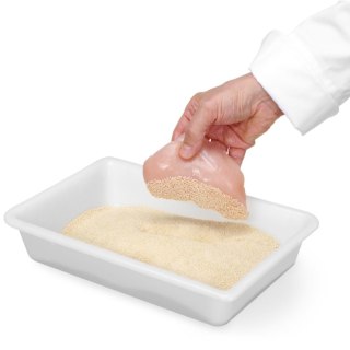Pojemnik do panierowania płaski 3 l 340x235x70 mm - biały
