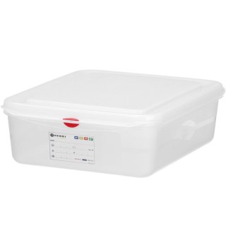 Pojemnik spożywczy GN 1/2 z etykietą pokrywką 6.5 l 325x265x100 mm