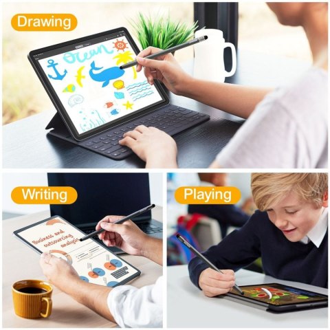 Rysik stylus pasywny JR-DR01 do ekranów dotykowych 2 końcówki - czarny