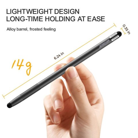 Rysik stylus pasywny JR-DR01 do ekranów dotykowych 2 końcówki - czarny