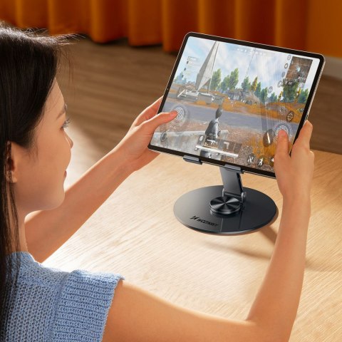 Stojak podstawka biurkowa na tablet składana 360 - szary