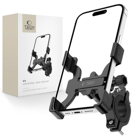 Uchwyt rowerowy do smartfona na kierownicę V3 - czarny