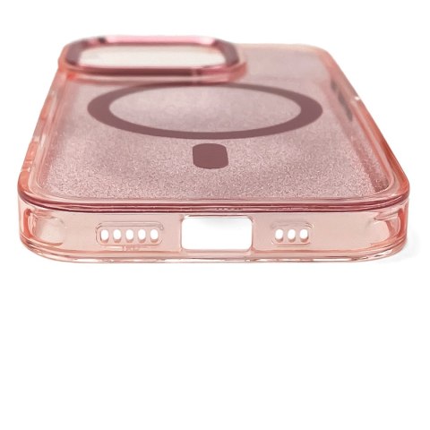 Etui brokatowe na iPhone 17 Pro Max MagSafe Glitter Case - różowe