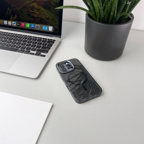 Etui brokatowe na iPhone 17 Pro MagSafe Glitter Case - czarne