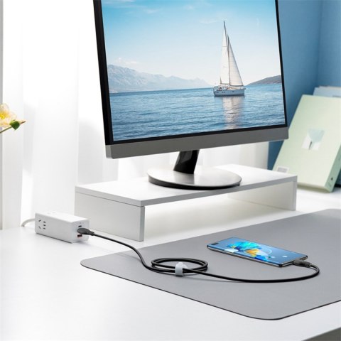 Kabel przewód USB-C Pudding Series 100W 1.2m - czarny