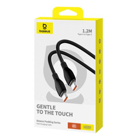 Kabel przewód USB-C Pudding Series 100W 1.2m - czarny