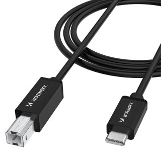 Kabel przewód do skanera drukarki USB-B - USB-C 2m - czarny