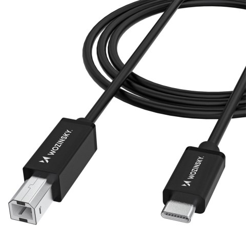 Kabel przewód do skanera drukarki USB-B - USB-C 2m - czarny