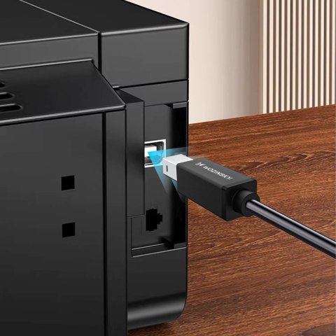 Kabel przewód do skanera drukarki USB-B - USB-C 2m - czarny