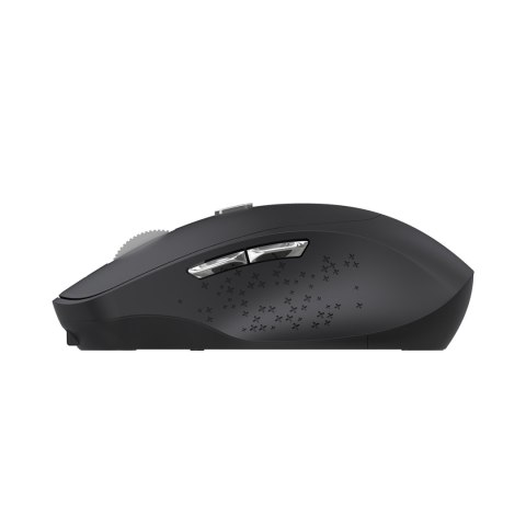 Myszka bezprzewodowa ergonomiczna 6 przycisków Bluetooth 1600 DPI - czarna
