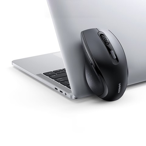 Myszka bezprzewodowa ergonomiczna optyczna 5 przycisków 1600 DPI - czarna