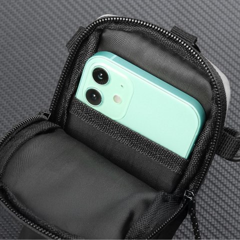 Saszetka armband opaska na ramię na telefon do biegania - czarna