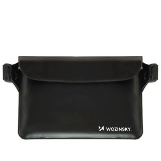 Saszetka nerka wodoodporna PVC na telefon dokumenty - czarna