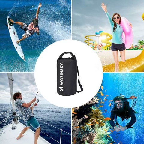 Worek torba wodoodporna outdoor na kajak SUP 20l - czarny