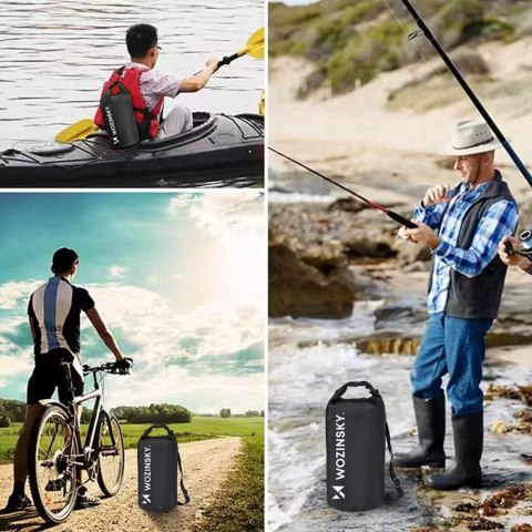 Worek torba wodoodporna outdoor na kajak SUP 20l - czarny