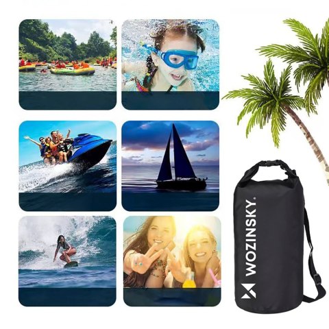Worek torba wodoodporna outdoor na kajak SUP 20l - czarny