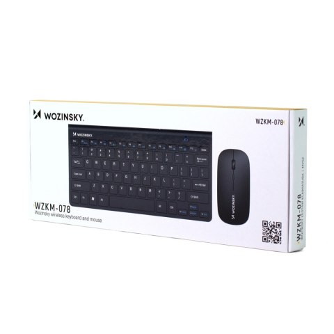 Zestaw klawiatura mysz bezprzewodowa 2.4 GHz - czarny