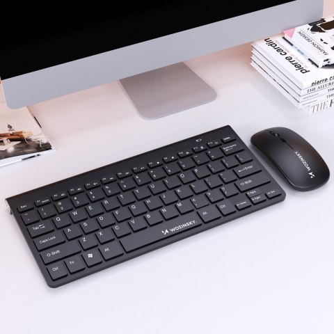 Zestaw klawiatura mysz bezprzewodowa 2.4 GHz - czarny