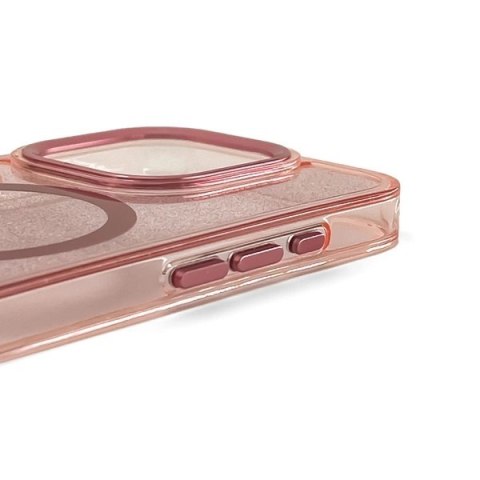 Etui brokatowe case na Samsung Galaxy A36 5G Glitter Case MagSafe - różowe