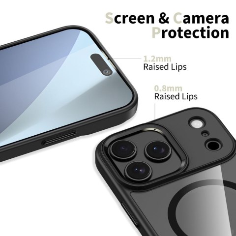 Etui case na iPhone 17 Pro Max MagMat MagSafe - przezroczysto-czarne