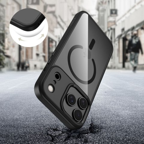 Etui case na iPhone 17 Pro Max MagMat MagSafe - przezroczysto-czarne