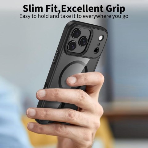 Etui case na iPhone 17 Pro Max MagMat MagSafe - przezroczysto-czarne