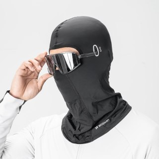 Kominiarka balaklava na twarz motocykl rower z otworami na okulary - czarna
