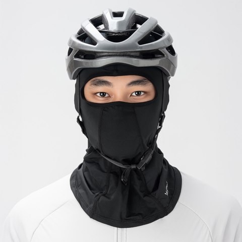 Kominiarka balaklava na twarz motocykl rower z otworami na okulary - czarna