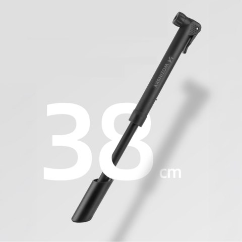 Pompka rowerowa ręczna kompaktowa 80 PSI 5.5 bar - czarna