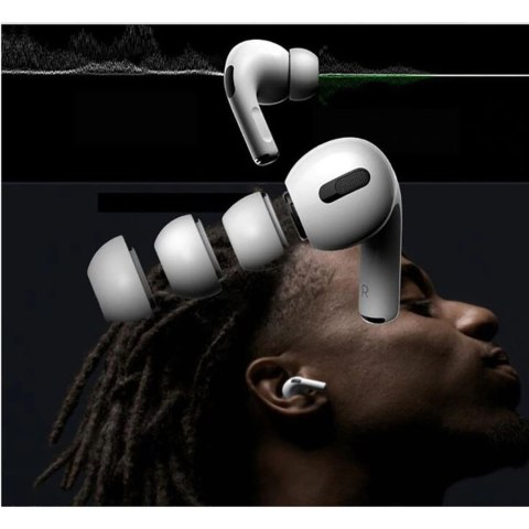 Nakładki na słuchawki AirPods Pro 3 w rozmiarach S / M / L białe - 6 szt.