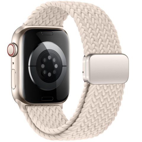 Pasek nylonowy Nylonmag na Apple Watch 4/5/6/7/8/9/SE 38/40/41 mm - beżowy