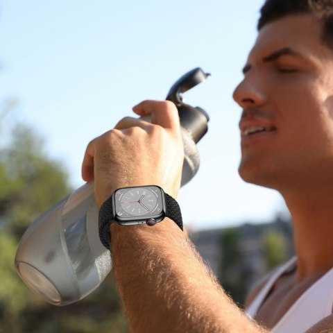 Pasek nylonowy Nylonmag na Apple Watch 4/5/6/7/8/9/SE 38/40/41 mm - beżowy
