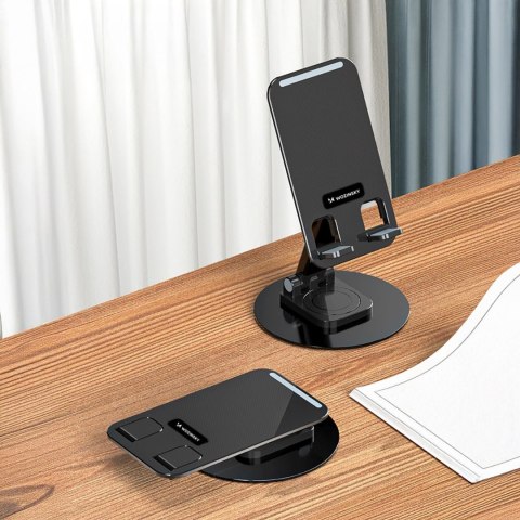 Podstawka stojak stabilny pod telefon tablet - czarny