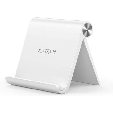 Stojak uchwyt biurkowy uniwersalny na smartfon tablet do 8'' - biały
