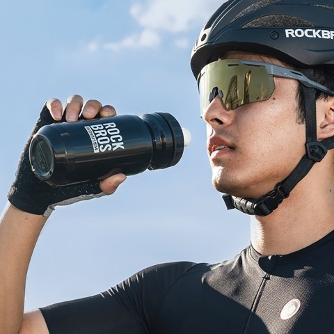 Bidon rowerowy butelka na wodę napoje 600 ml - czarny