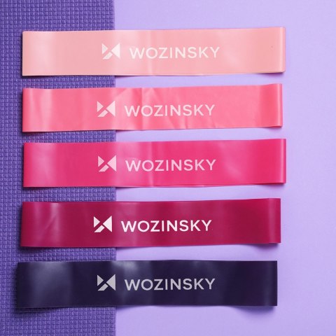 Gumy taśmy treningowe oporowe do ćwiczeń z TPE - 5 szt.