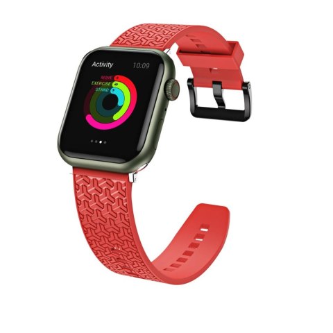 Pasek bransoleta do zegarka Apple Watch 42 / 44 / 45 mm - czerwony