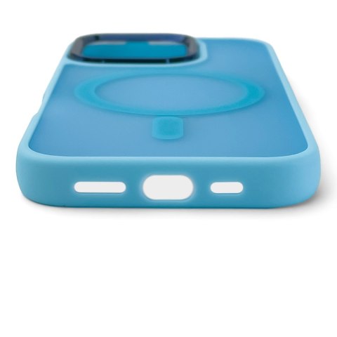 Etui case na iPhone 16 Magnetic Collection MagSafe - jasnoniebieski