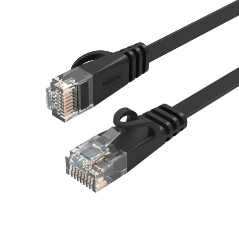 Kabel sieciowy Ethernet CAT6 1000Mbps RJ45 internetowy LAN płaski 0.5 m - czarny
