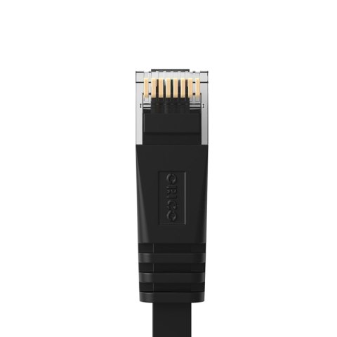 Kabel sieciowy Ethernet CAT6 1000Mbps RJ45 internetowy LAN płaski 2 m - czarny