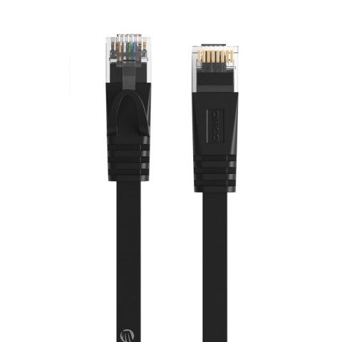 Kabel sieciowy Ethernet CAT6 1000Mbps RJ45 internetowy LAN płaski 3 m - czarny